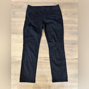 Kut from the Kloth Black Distressed Jeans-Size 14